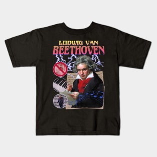 BEETHOVEN RAP TEE Ludwig Van Beethoven Cool Vintage Retro 90's Graphic Classical Composer Band T-Shirt Kids T-Shirt